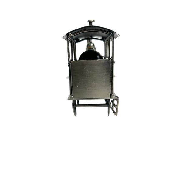 Steam Train Engine Hand Made Industrial Metal Design Artsy Whimsical 9.5" x 4.5" - Picture 4 of 6